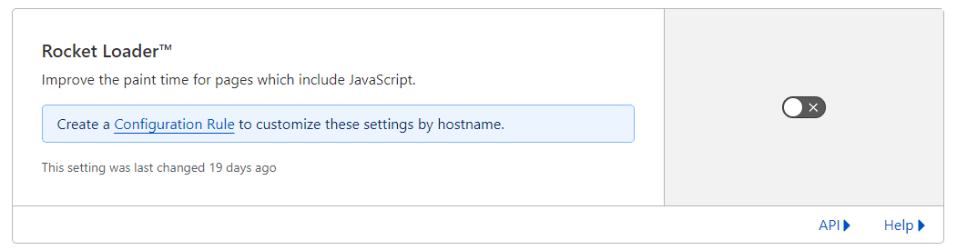 Cloudflare Rocket Loader Configuration Cloudflare Rocket Loader Configuration