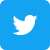 White bird silhouette resembling a flying bird centered on a blue square background, representing the Twitter logo.