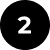 A white number 2 centered inside a solid black circle on a white background.
